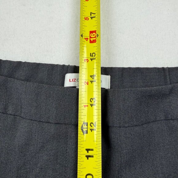 Liz Claiborne Women's Margot Wide Leg Stretch Pleated Charcoal Trouser Sz 14 NWT - Picture 9 of 11